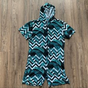 Top Drawer - Men’s Hooded Lounge Romper - XL